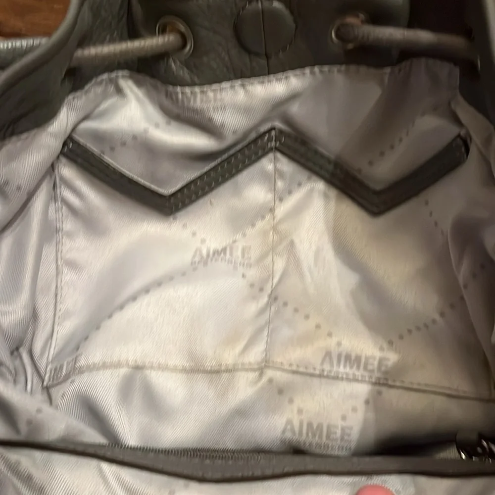 Aimee Kestenberg Pebble Leather Drawstring Bucket Bag